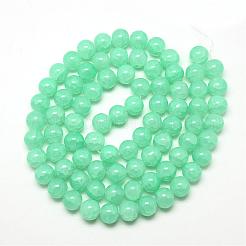 Baking Paint Crackle Glass Bead Strands&nbsp;DGLA-Q023-8mm-YS19