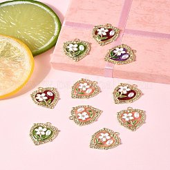 10Pcs Alloy Enamel Pendants&nbsp;ENAM-FS0003-23