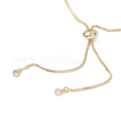 Adjustable Brass Micro Pave Cubic Zirconia Slider Bracelets for Women&nbsp;BJEW-JB12619