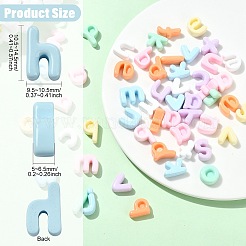 Letter Opaque Resin Cabochons&nbsp;CRES-CJZ0001-02