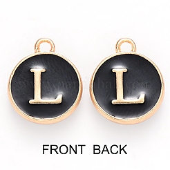 Golden Plated Enamel Alloy Charms&nbsp;ENAM-SZ0001-26B-L