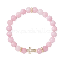 Natural Quartz Round Beads Stretch Bracelets&nbsp;BJEW-JB12257-02
