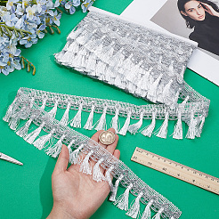Polyester Tassel Lace Trim Ribbons&nbsp;OCOR-WH20018-67B