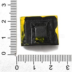 樹脂製テレビミニチュア装飾品  マイクロランドスケープホームドールハウスアクセサリー  小道具の装飾のふりをする  きいろ  22x11.5x17.5mm&nbsp;RESI-H035-06D
