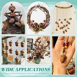 200Pcs Wood Acorn for Display Decorations&nbsp;AJEW-PH0008-19