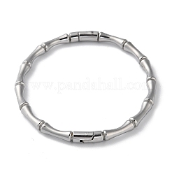 Rack Plating Brass Bamboo Stick Hinged Bangles&nbsp;BJEW-M039-06P