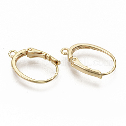 Brass Leverback Earring Findings&nbsp;KK-T051-42G-NF