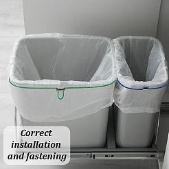 12Pcs 6 Colors Durable Rubber Trash Can Bag Holder Straps for Home and Office&nbsp;EW-GA0001-02