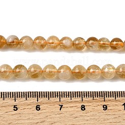Heated Natural Citrine Beads Strands&nbsp;G-D323-A01-6mm-A