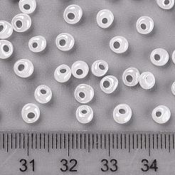TOHO差し玉ビーズ  日本製シードビーズ  丸い穴  （半透明のセイロンスノーフレーク141)個  4.5x4x3mm  穴：1.2mm  約450 G /袋&nbsp;SEED-TM04-141