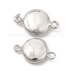 Baroque Natural Keshi Pearl Connector Charms&nbsp;PEAR-P004-57P-01