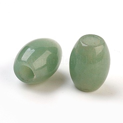 天然グリーンアベンチュリンヨーロッパビーズ  大穴ビーズ  バレル  15~17x12~13.5mm  穴：4.5~5mm&nbsp;X-G-F580-A05