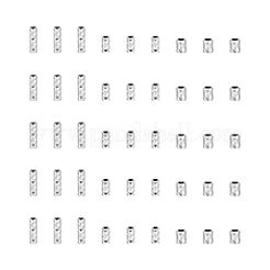 50Pcs 3 Styles 925 Sterling Silver Tube Beads&nbsp;STER-PH0003-48