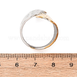 女性用304ステンレススチールカフオープンリング  ゴールデン·ステンレス鋼色  ナゲット  36mm  内径：18mm&nbsp;SA-CBABC9E-05C-GP