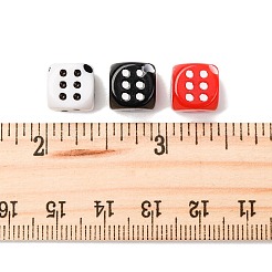 90個3色アクリルビーズ  サイコロ  ミックスカラー  9.5x9.5x9.5mm  穴：2.5mm  30個/カラー&nbsp;OACR-FS0002-47