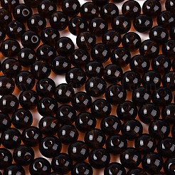 FGB透明ガラスシードビーズ  ラウンド  丸い穴  ココナッツブラウン  8~8.5mm  穴：1.4~1.6mm  約690個/ポンド&nbsp;SEED-N013-01C-17