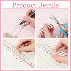 Plastic Loose Leaf Book Binder Hinged Rings&nbsp;AJEW-GF0015-32A