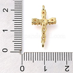 Brass Pave Cubic Zirconia Connector Charms&nbsp;KK-M101-03C-G02