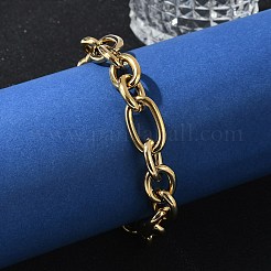 Ion Plating(IP) 304 Stainless Steel Cross Chain Bracelets&nbsp;BJEW-L634-11G