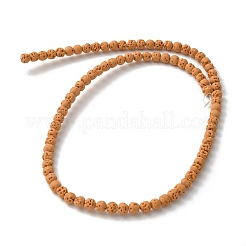 合成溶岩石染色ビーズ連売り  ラウンド  サンゴ  4mm  穴：1mm  約91個/連  14.96''（38センチメートル）&nbsp;G-H311-08D-09