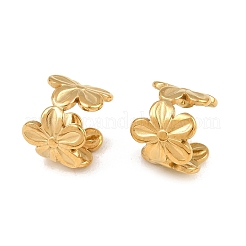 女性用304ステンレススチールカフイヤリング  花  18KGP本金メッキ  11.5x10mm&nbsp;SA-CBA9061-03G