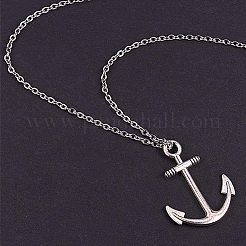 Tibetan Silver Anchor & Helm Pendants&nbsp;TIBEP-PH0004-15AS-WH
