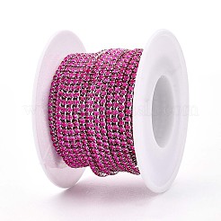 鉄ラインストーンカップチェーン  スプールで  銀  カメリア  2x2x2mm  約30.00フィート（9.14m）/ロール&nbsp;CH-T006-02A-06