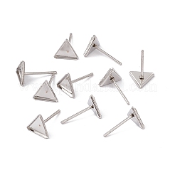 変色しにくい304ステンレススチールスタッドピアス金具  ピアスポスト  三角形  7x7x1mm  ピン：0.6mm&nbsp;STAS-I010-03