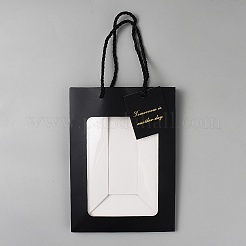 Paper Flower Storage Tote Bags with Visible Window&nbsp;ABAG-WH0046-79