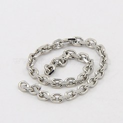 変色しにくい304ステンレススチールアズキチェーン  ダイヤモンドカットチェーン  溶接されていない  多面カット  オーバル  ステンレス鋼色  1.8x1.5x0.4mm&nbsp;CHS-K002-04-1mm
