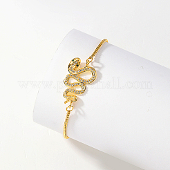 Link Brass Micro Pave Cubic Zirconia Slider Bracelets&nbsp;CY1858-1