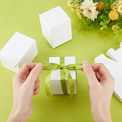 120個のクラフト紙箱  長方形  ホワイト  8x6x6cm&nbsp;CON-BC0007-26
