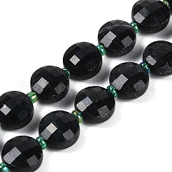 Natrual Black Jade Beads Strands&nbsp;G-B094-A24-01