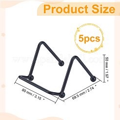 鉄製のカップとソーサーホルダー  排水ラック  ブラック  80x69.5x50mm&nbsp;LS-ODIS-WH0331-40A