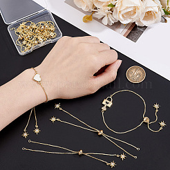 10Pcs 1MM Brass Box Chain Slider Bracelet Making&nbsp;MAK-BBC0001-37