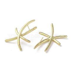 Rack Plating Brass Starfish Stud Earrings&nbsp;EJEW-M237-03G