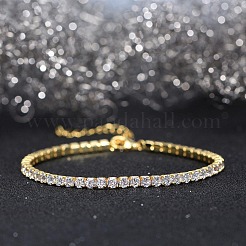 Real 14K Gold Plated 925 Sterling Silver Link Chain Bracelet&nbsp;BJEW-P311-01G-01