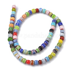 Handmade Millefiori Glass Chevron Beads&nbsp;LAMP-Z019-02B