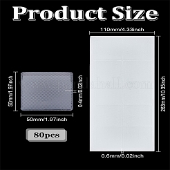 8 Sheets Square Plastic Necklace Chain Adhesive Pouch for Necklace Display Cards&nbsp;AJEW-LP0005-90