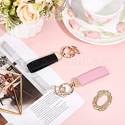 2 Bags 2 Colors PU Leather Keychains&nbsp;KEYC-CL0001-27C