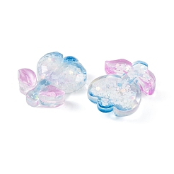 Transparent Epoxy Resin Flower Decoden Cabochons&nbsp;CRES-M034-01B