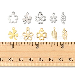 50Pcs 10 Styles 201 & 304 & 306 Stainless Steel Charms&nbsp;STAS-FS0001-47
