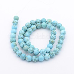 Mixed Size Synthetic Turquoise Round Bead Strands&nbsp;TURQ-X0002