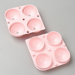 119x119x48穴アイスホッケー食品グレードのシリコーン型  ふた付き  ウイスキースピリッツ用  カクテル  ソーダ  コーヒー  アイスボールメーカーの型を簡単に解放できます  ピンク  28.5mm  内径：[1]mm&nbsp;DIY-B007-01