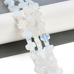 オパールビーズ連売り  クロス  15x11.5x4.5mm  穴：0.7mm  約25個/連  15.75''（40センチメートル）&nbsp;G-I369-A17-02