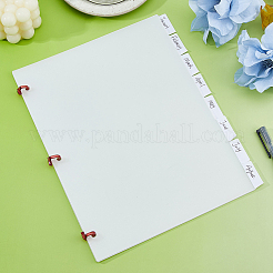 PP Plastic Notebook Index Divider Sheets&nbsp;AJEW-WH0609-113B