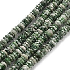 Natural Green Spot Jasper Beads Strands&nbsp;G-Q159-B35-01