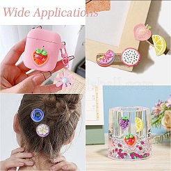 40Pcs 8 Styles Electroplate UV Plating Opaque Fruit Resin Cabochons&nbsp;RESI-CJ0004-53