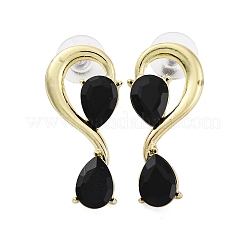 Alloy Rhinestones Stud Earrings&nbsp;EJEW-M075-04G-03