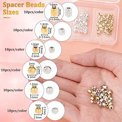 120Pcs 12 Styles Brass Spacer Beads&nbsp;KK-BC0008-57